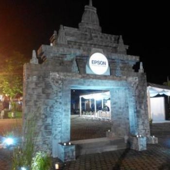 event epson memakai backdrop portable dari sterofoam hasil pengerjaan oleh jasa backdrop jogja